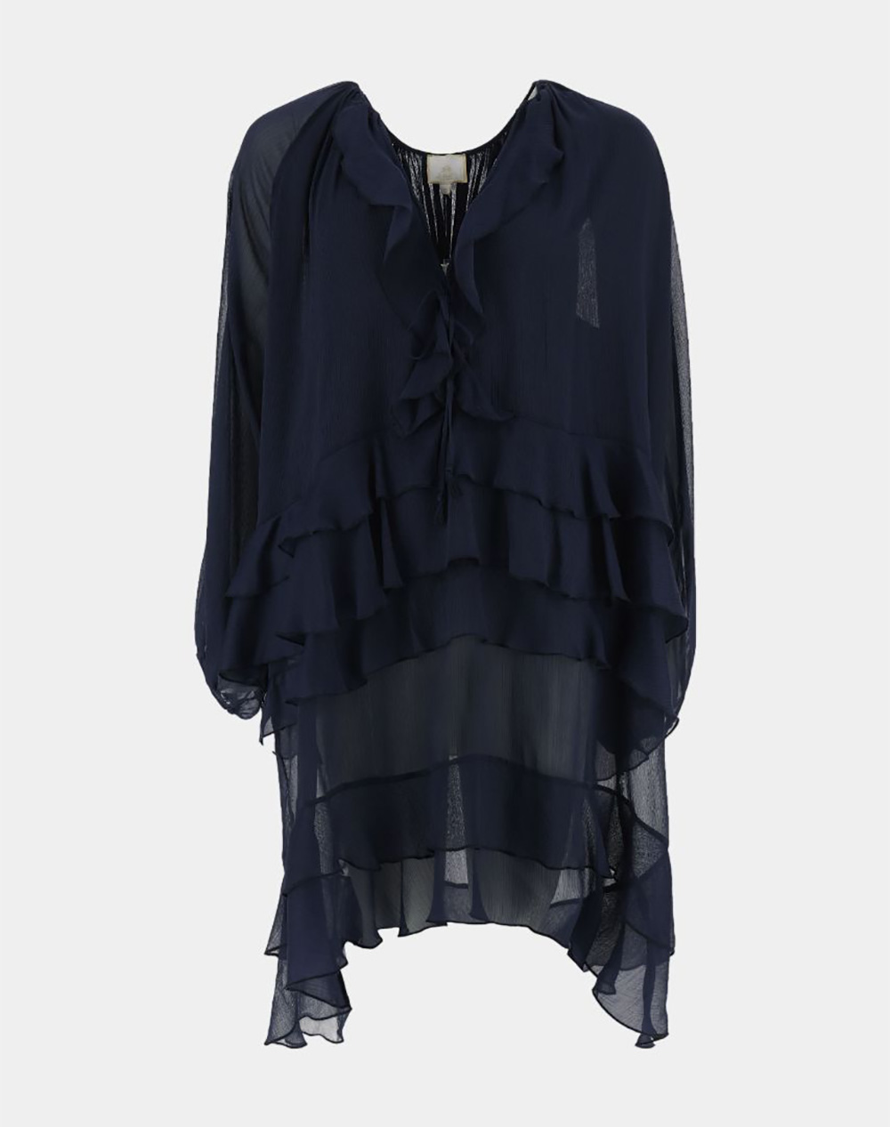 LA MARTINA РОКЛЯ WOMAN DRESS L/S CHIFFON CRINCK