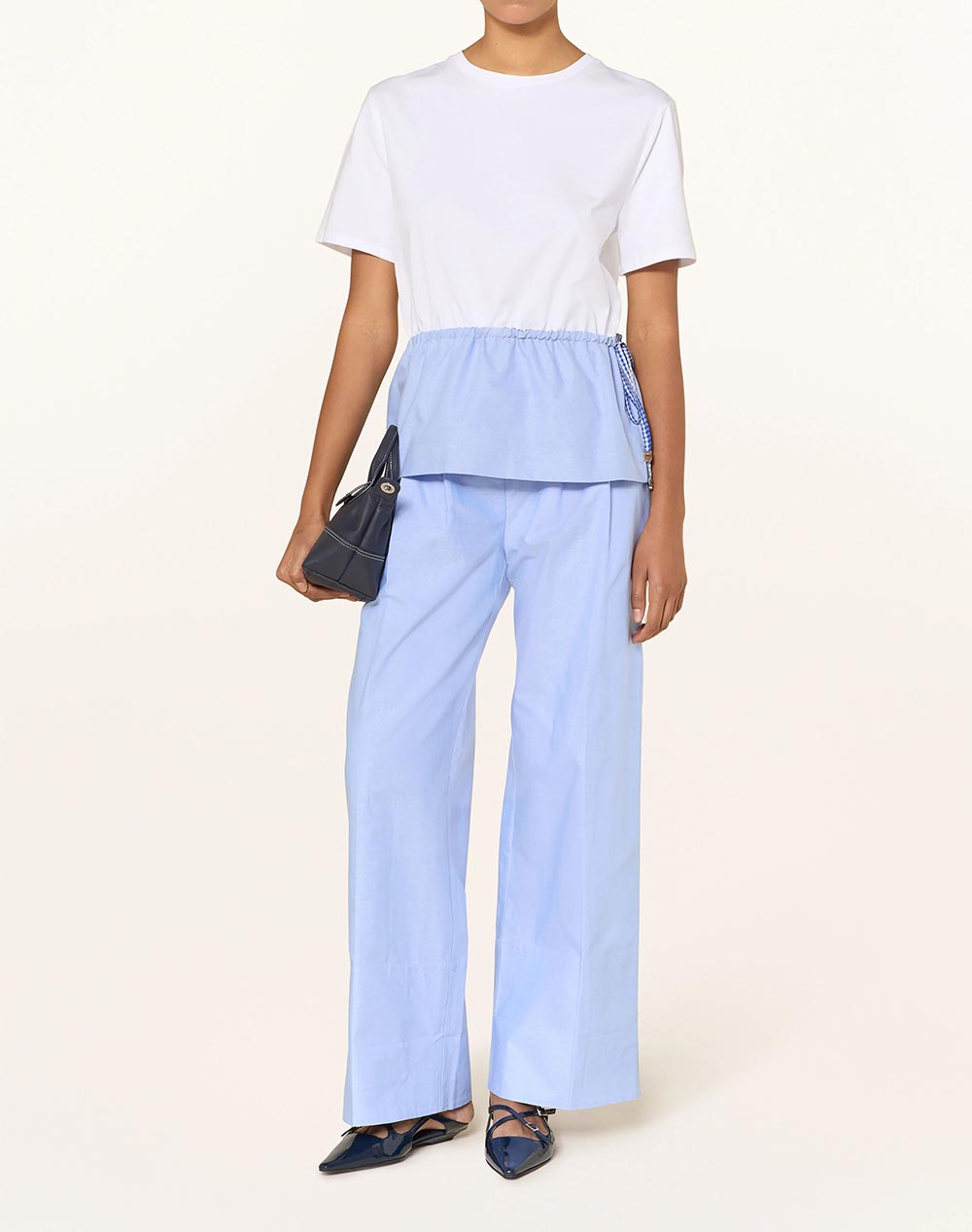 LIU JO WHITE_WA6C61_PANT.TS TPOTF LUNGO WOMENS TROUSERS