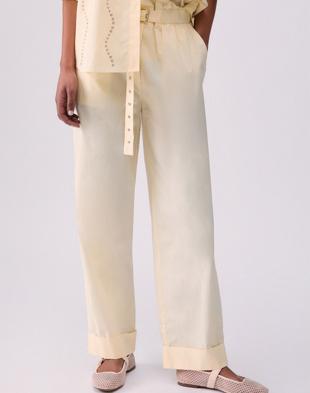 LIU JO BLACK_CA6C54_ECS PANT. C/FIBBIA WOMENS PANTS
