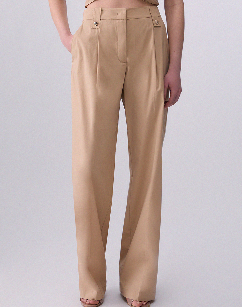 LIU JO BLACK_CA6C70_PANTALONE DRITTO WOMENS TROUSERS
