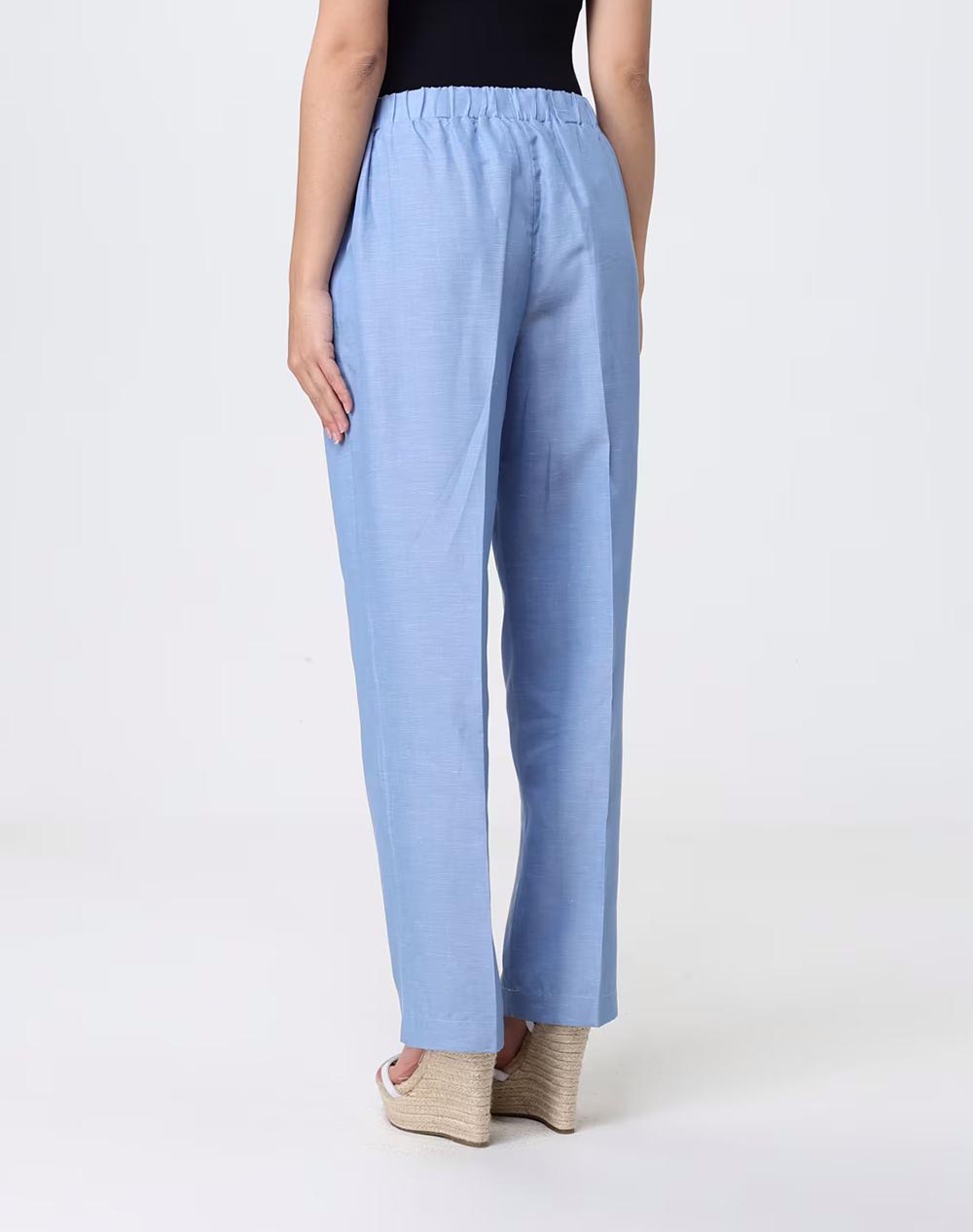 LIU JO WHITE_WA6C62_PANT.TS TPOTF LUNGO CLEAR SKY WOMENS TROUSERS