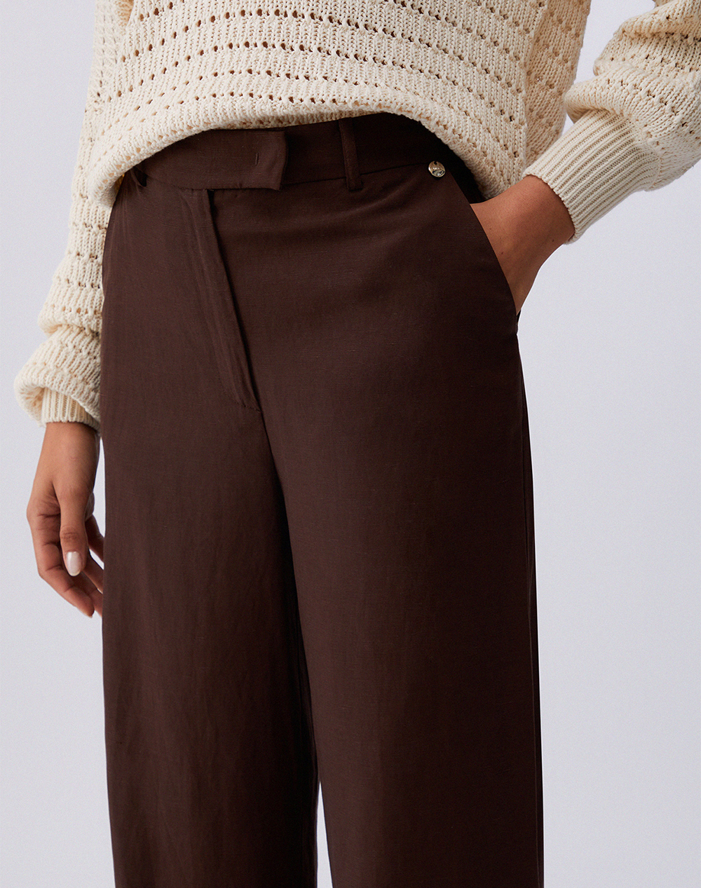LIU JO WHITE_WA6C62_PANT.TS PPT LUNGO SACHER WOMENS TROUSERS