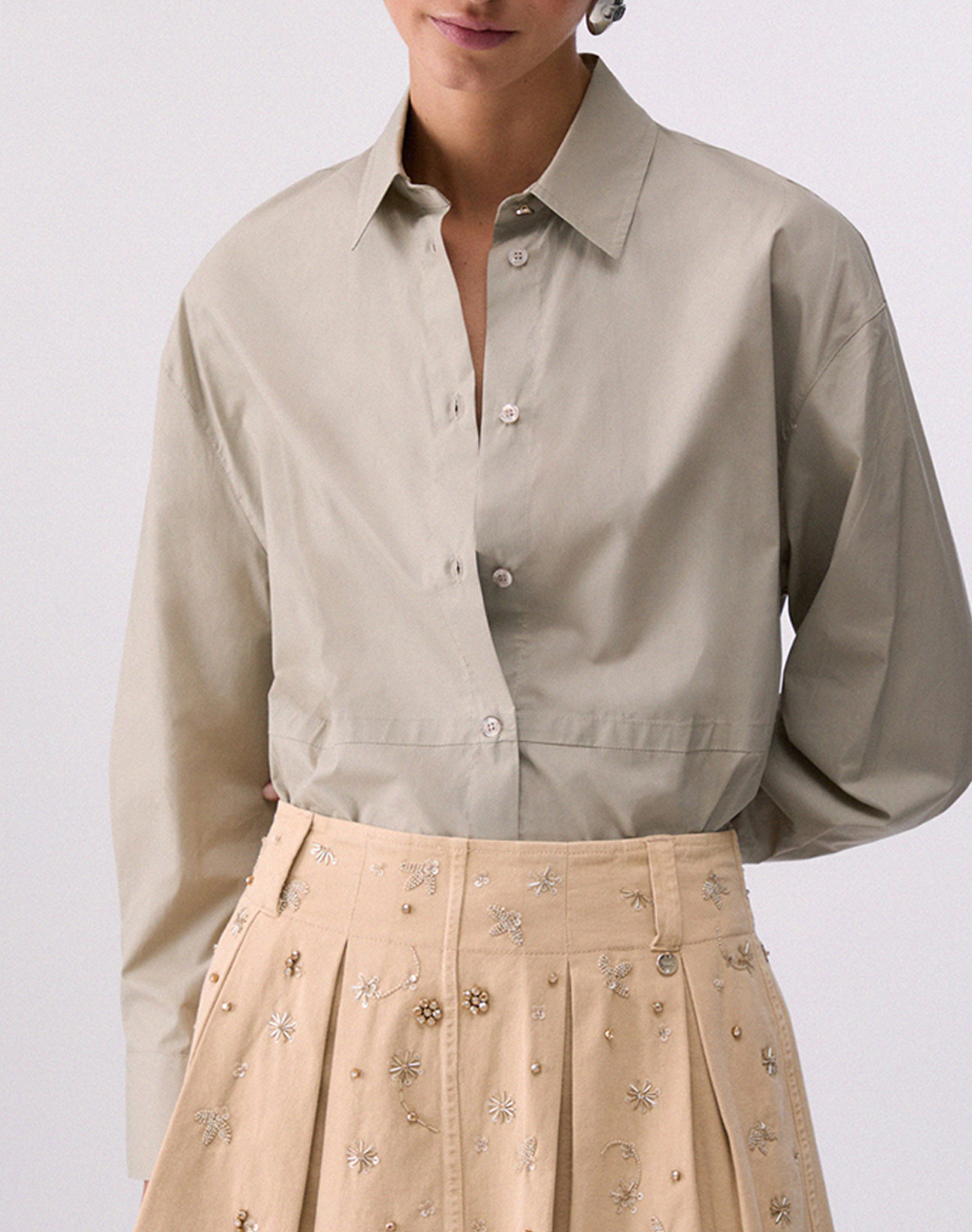 LIU JO WHITE_WA6C53_CAMICIA TS M/L ALUMINUM WOMENS SHIRT