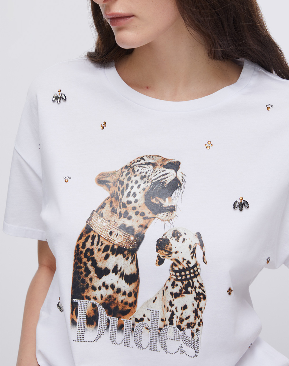 LIU JO WHITE_WA6J06_T-SHIRT MODA M/C ДАМСКА БЛУЗА