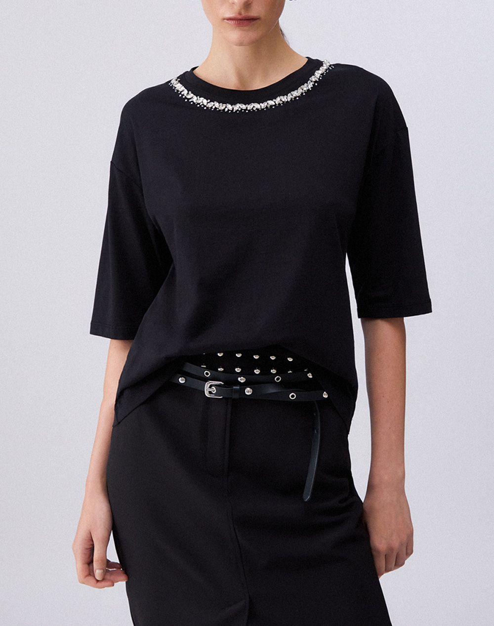 LIU JO WHITE_WA6J04_T-SHIRT MODA M/C ДАМСКА БЛУЗА