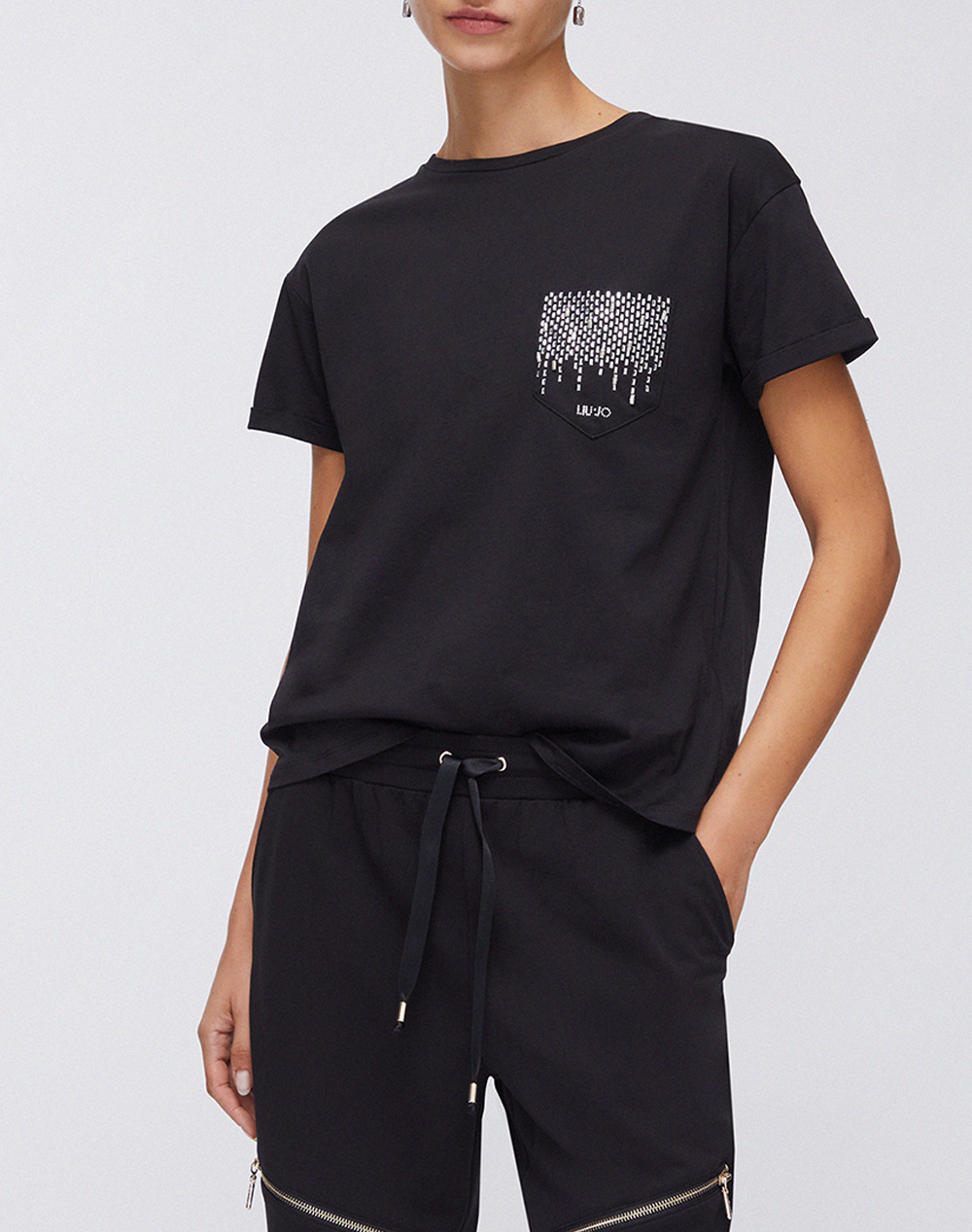 LIU JO WHITE_WA6J19_T-SHIRT MODA M/C ДАМСКА БЛУЗА