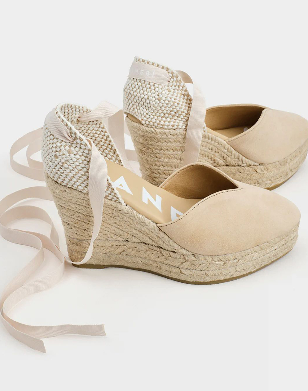 MANEBI M 1.1 WH, HAMPTONS HEART-SHAPED WEDGE ESPADRILLES