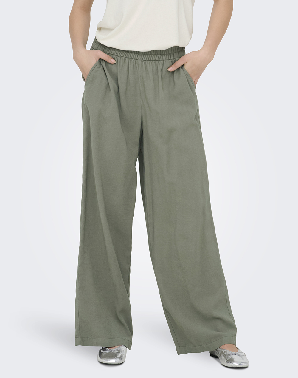 ONLY ONLARIS LIFE HW PULL-UP PANT WVN NOOS