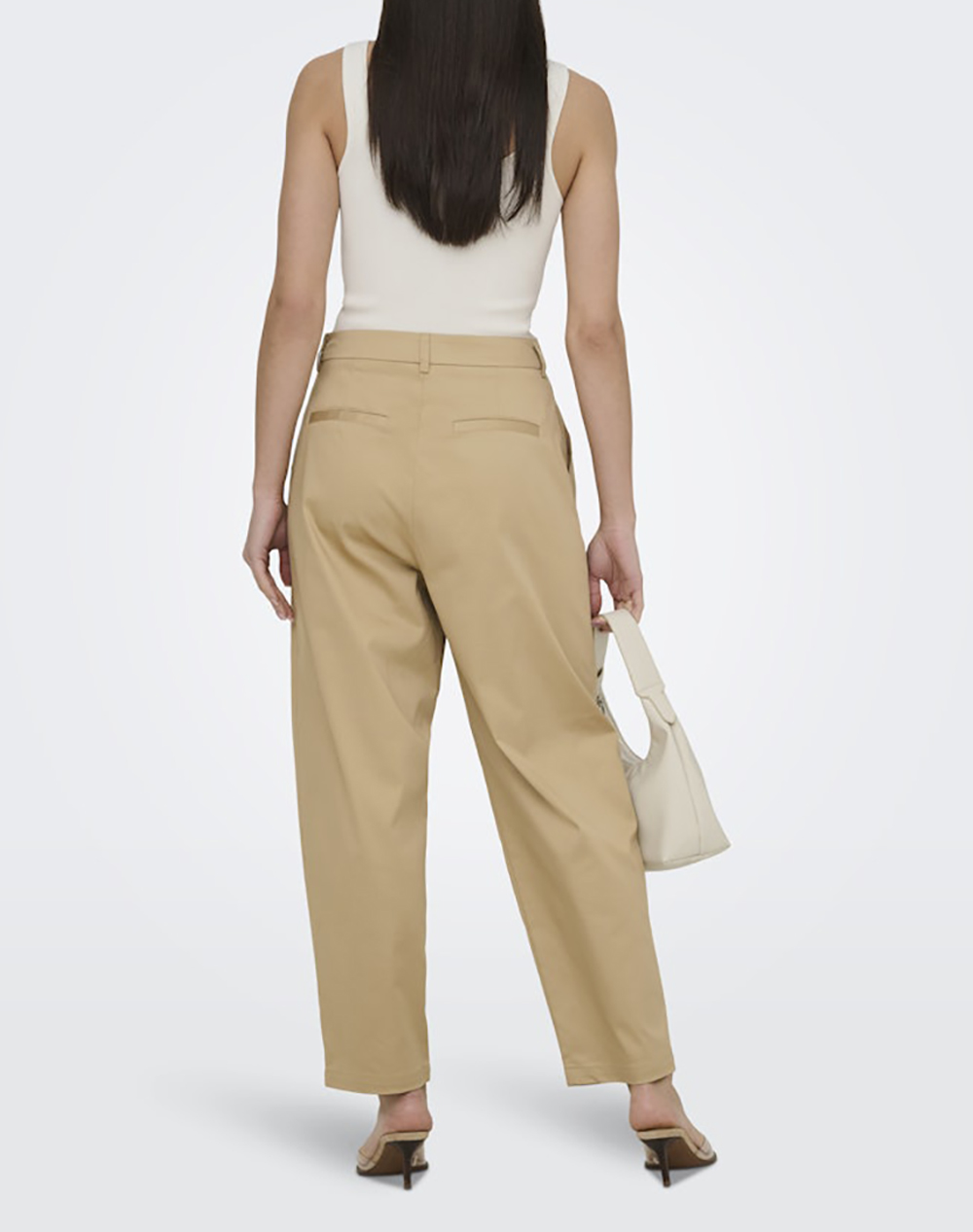 ONLY ONLCASIL HW ANK BARREL CHINO PANT CC PNT