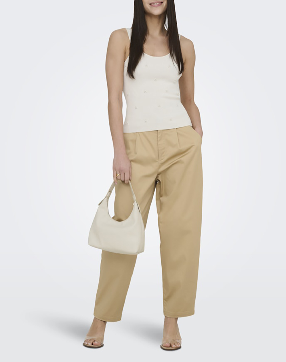 ONLY ONLCASIL HW ANK BARREL CHINO PANT CC PNT