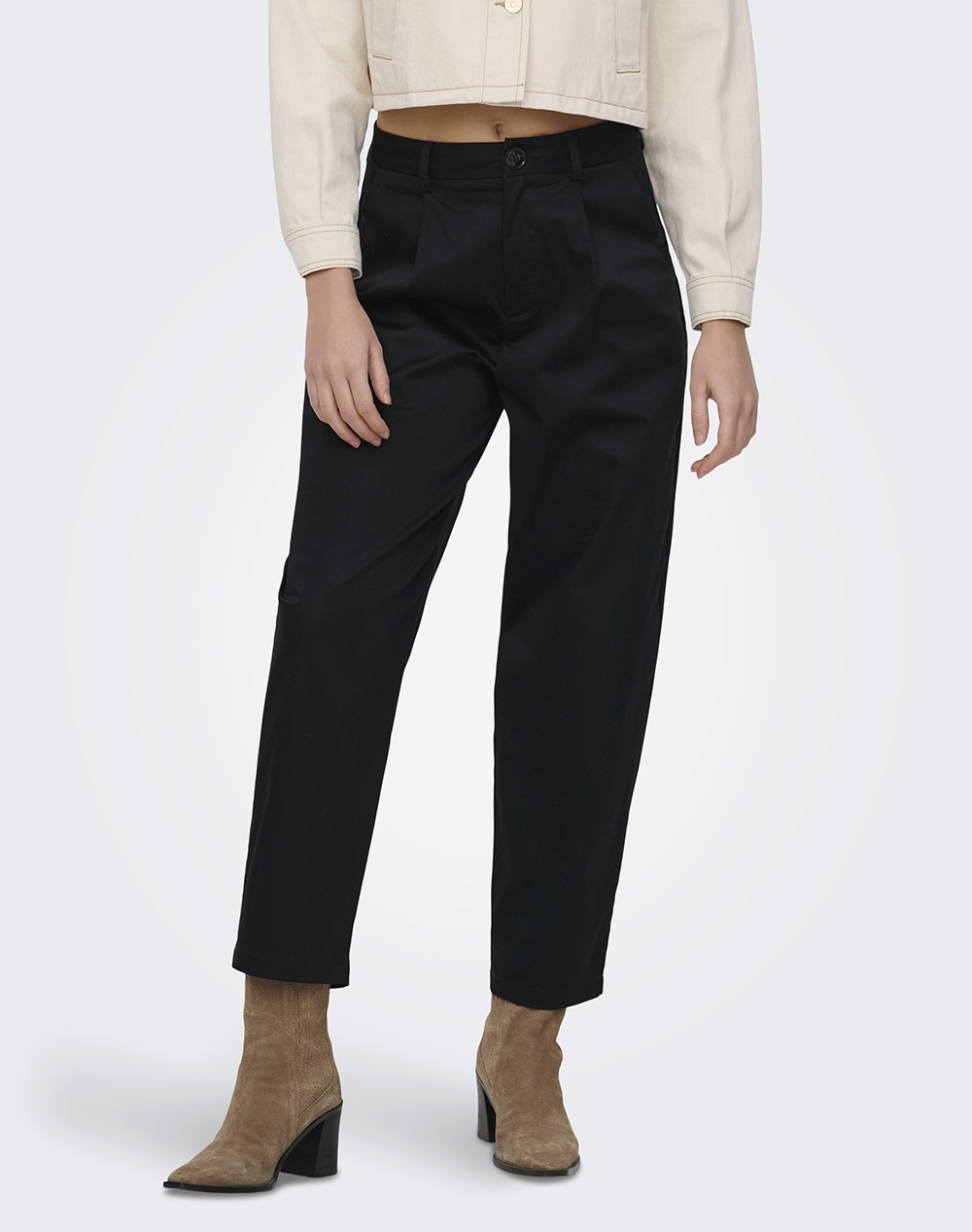 ONLY ONLCASIL HW ANK BARREL CHINO PANT CC PNT