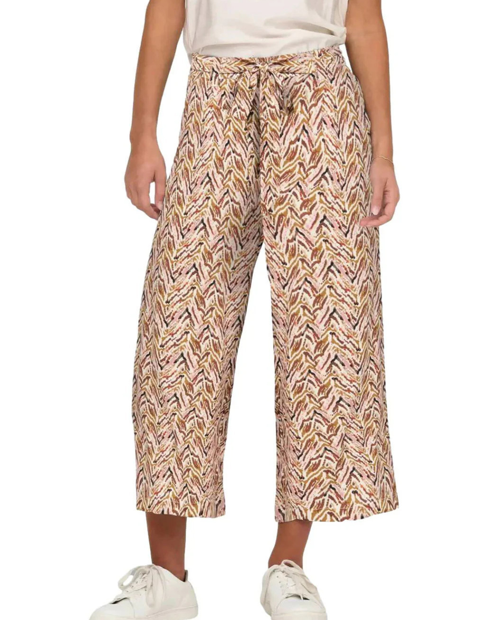 ONLY ONLNOVA LIFE VIS CROP PALAZZO PANT WVN