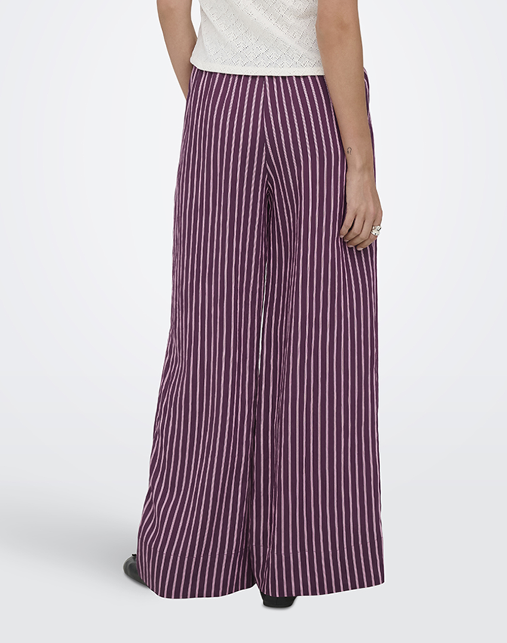 ONLY ONLMELDOLA LONG STRIPED WIDE PANTS WVN