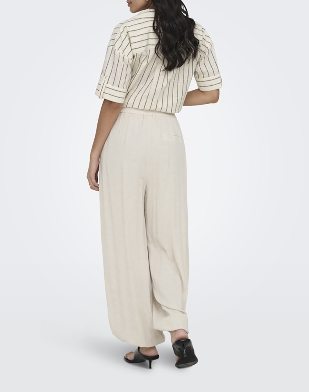 ONLY ONLSIESTA MW LINEN BL BAGGY BARREL PNT