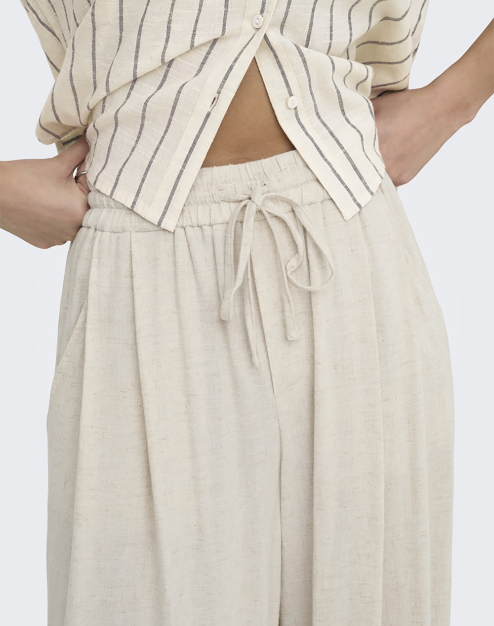 ONLY ONLSIESTA MW LINEN BL BAGGY BARREL PNT