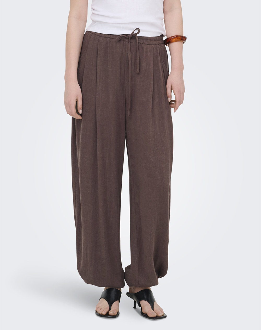 ONLY ONLSIESTA MW LINEN BL BAGGY BARREL PNT