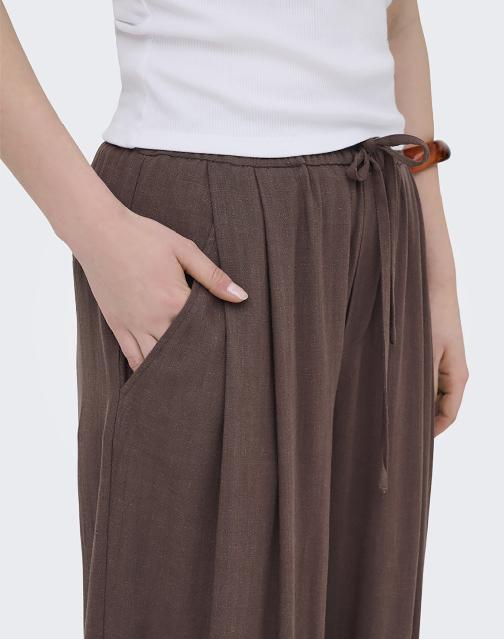 ONLY ONLSIESTA MW LINEN BL BAGGY BARREL PNT