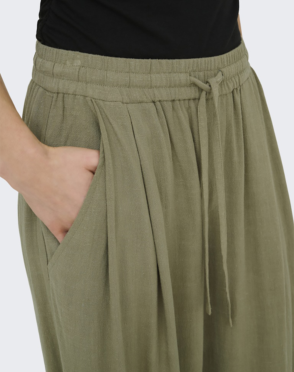 ONLY ONLSIESTA MW LINEN BL BAGGY BARREL PNT