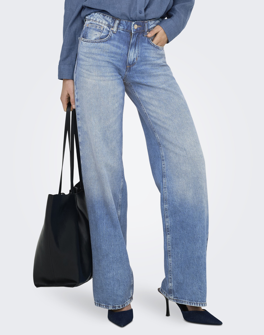 ONLY ONLHOPE LOW WAIST WIDE DNM TAI194