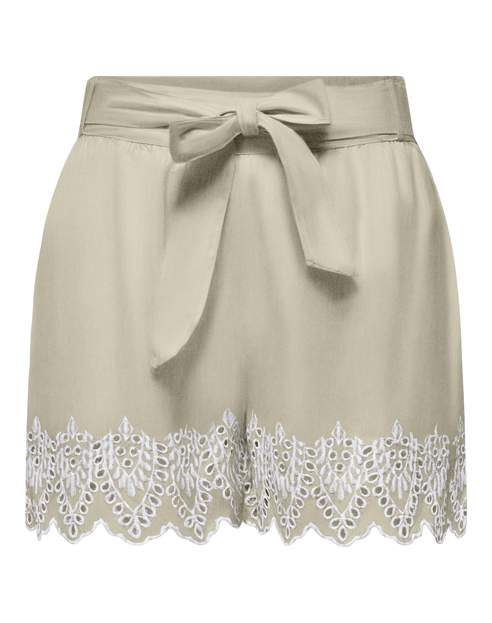 ONLY ONLTULUM EMB LOOSE BELT SHORTS WVN