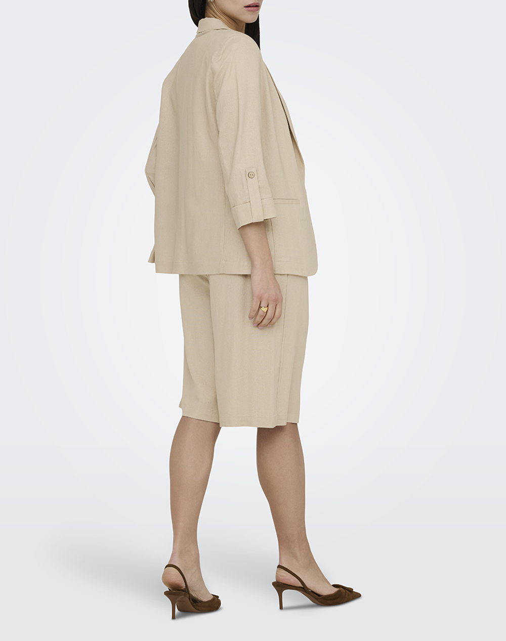 ONLY ONLGOA 3/4 UNLINE LINEN BL BLAZER CC TLR