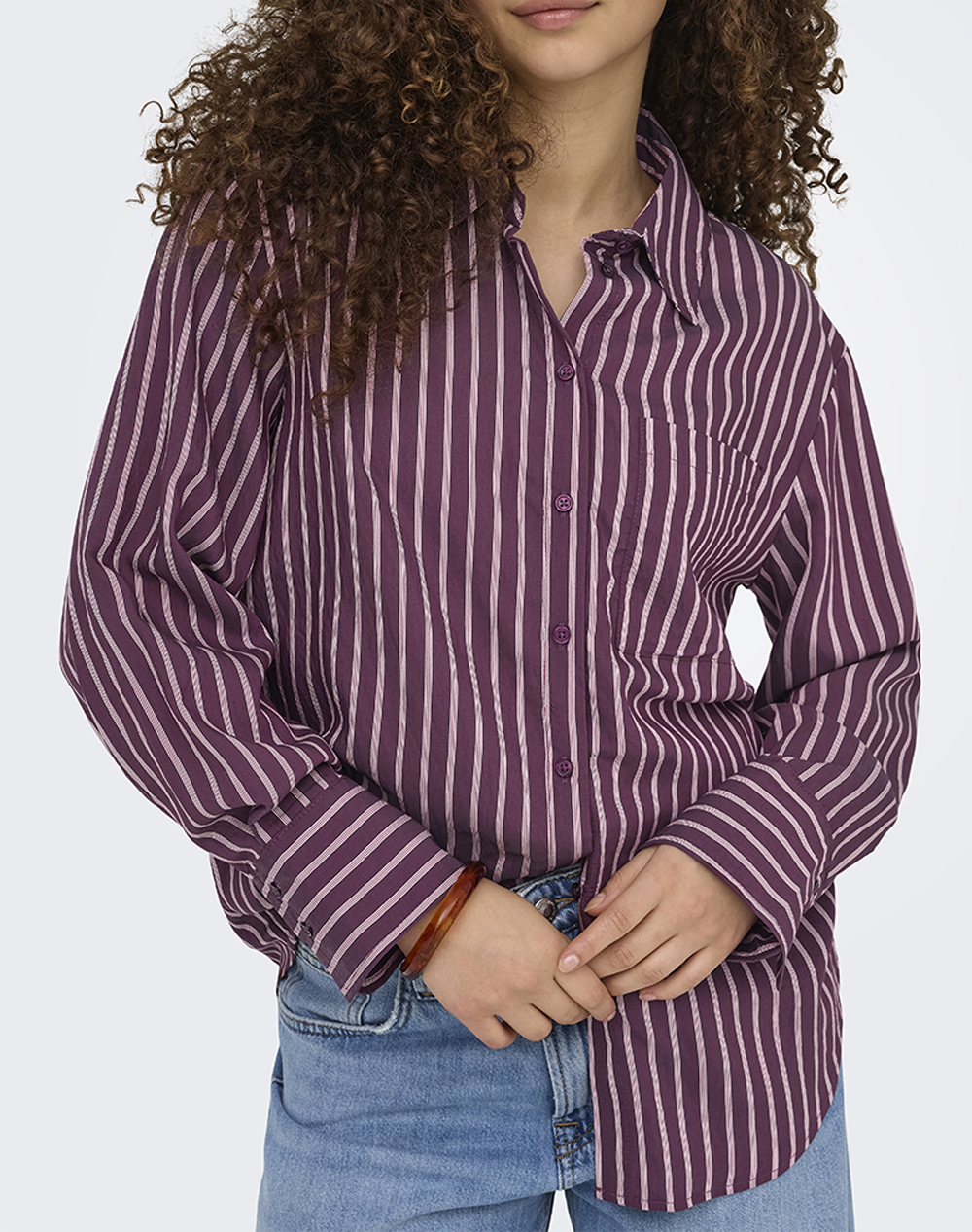 ONLY ONLMELDOLA L/S REG STRIPED SHIRT WVN