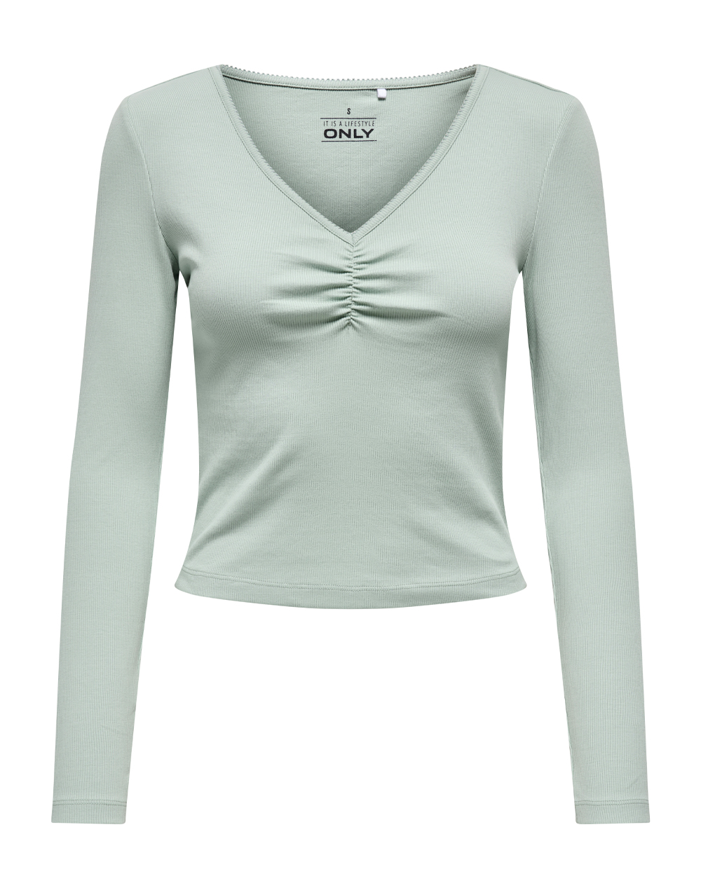 ONLY ONLBETTY L/S SCALLOP V-NECK CC JRS