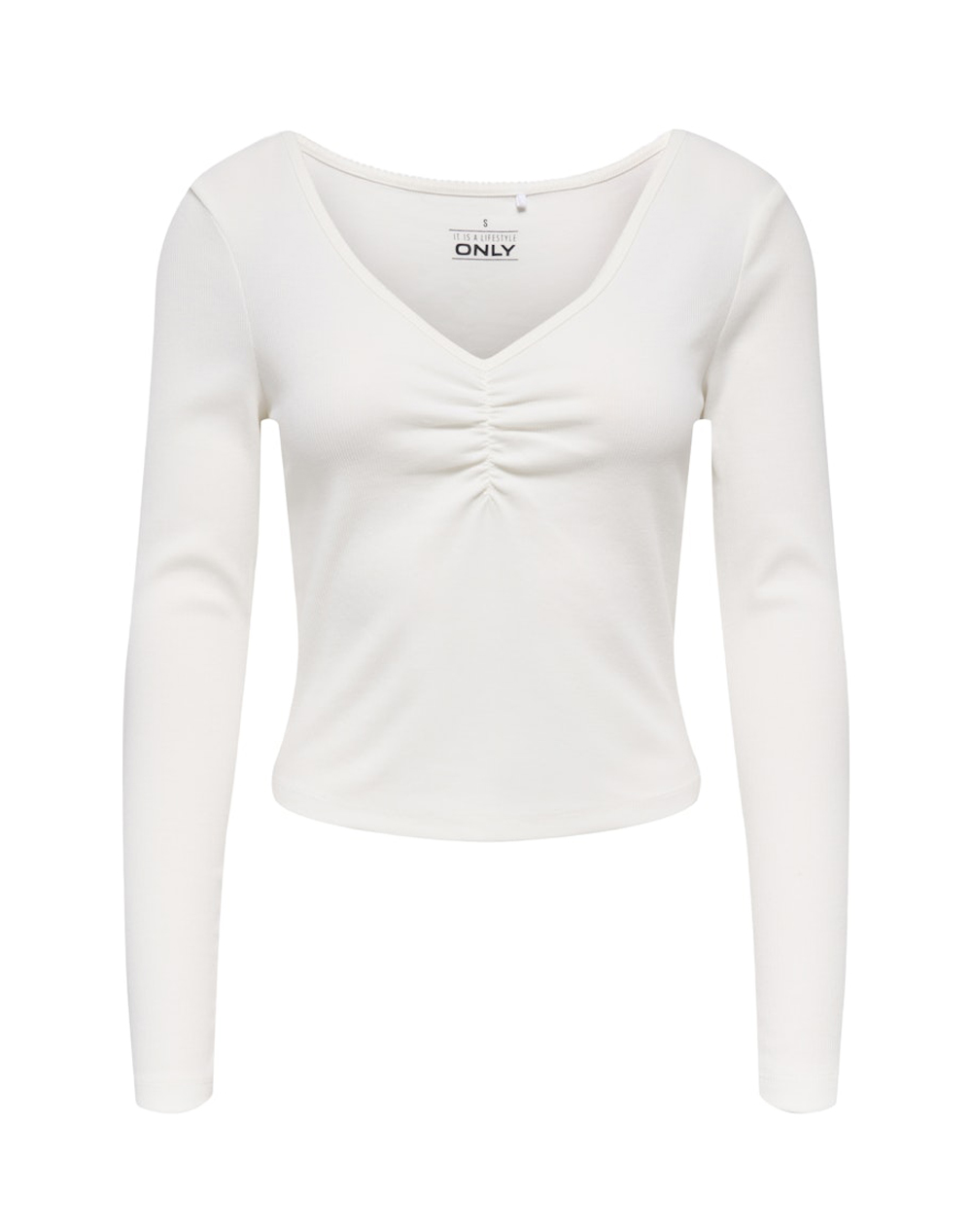 ONLY ONLBETTY L/S SCALLOP V-NECK CC JRS