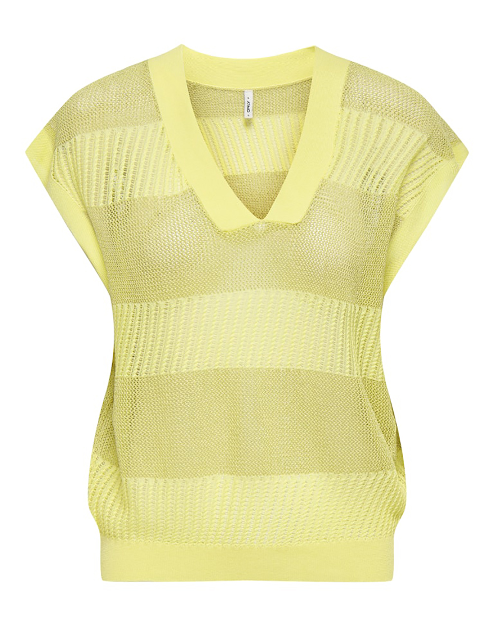 ONLY ONLNOELLE SS STRUCTURE GLITTER VNECK KNT