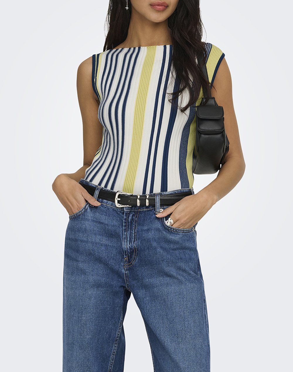 ONLY ONLCORALIE LIFE SL STRI BOATNECK KNT SUD