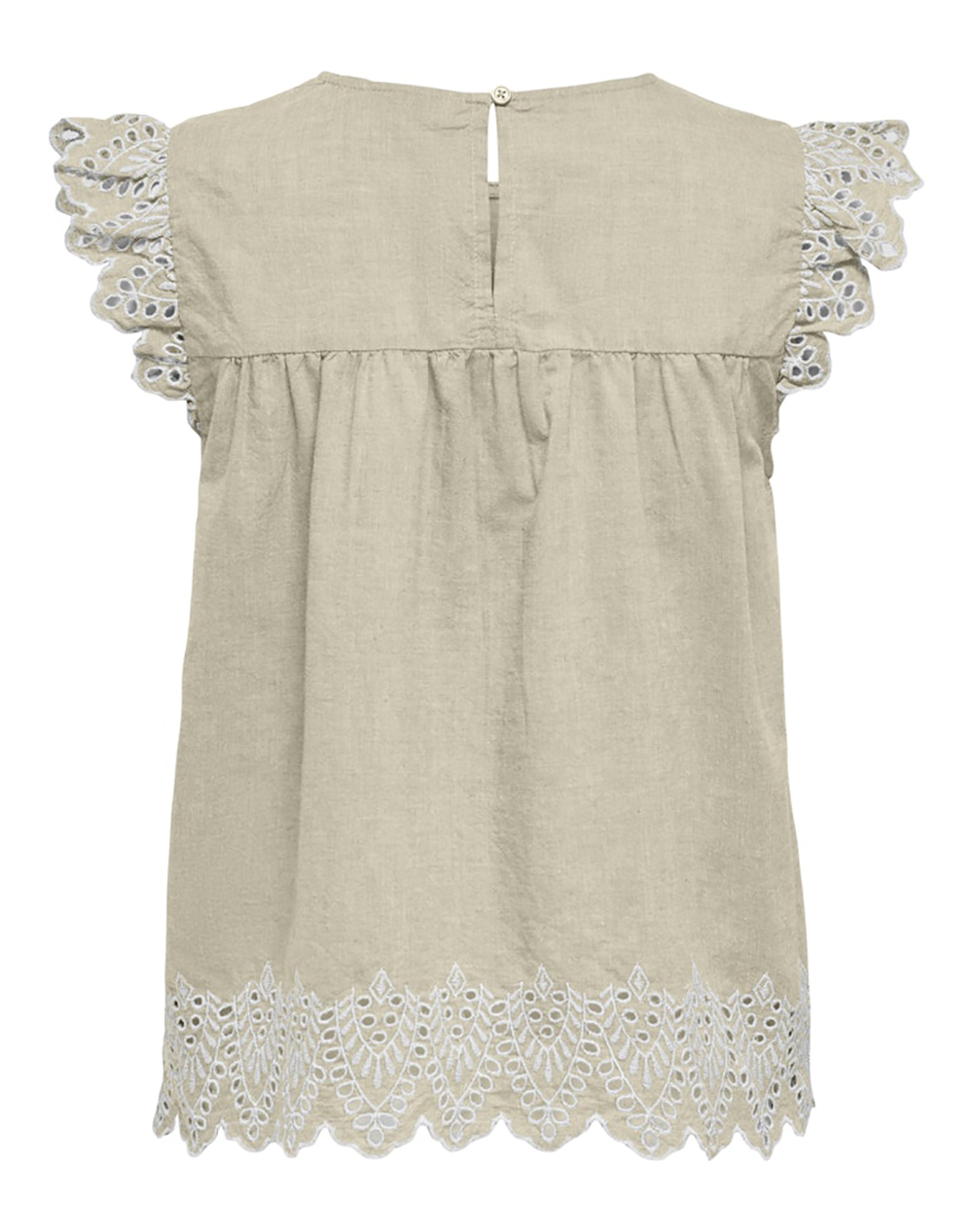 ONLY ONLTULUM EMB S/S TOP WVN