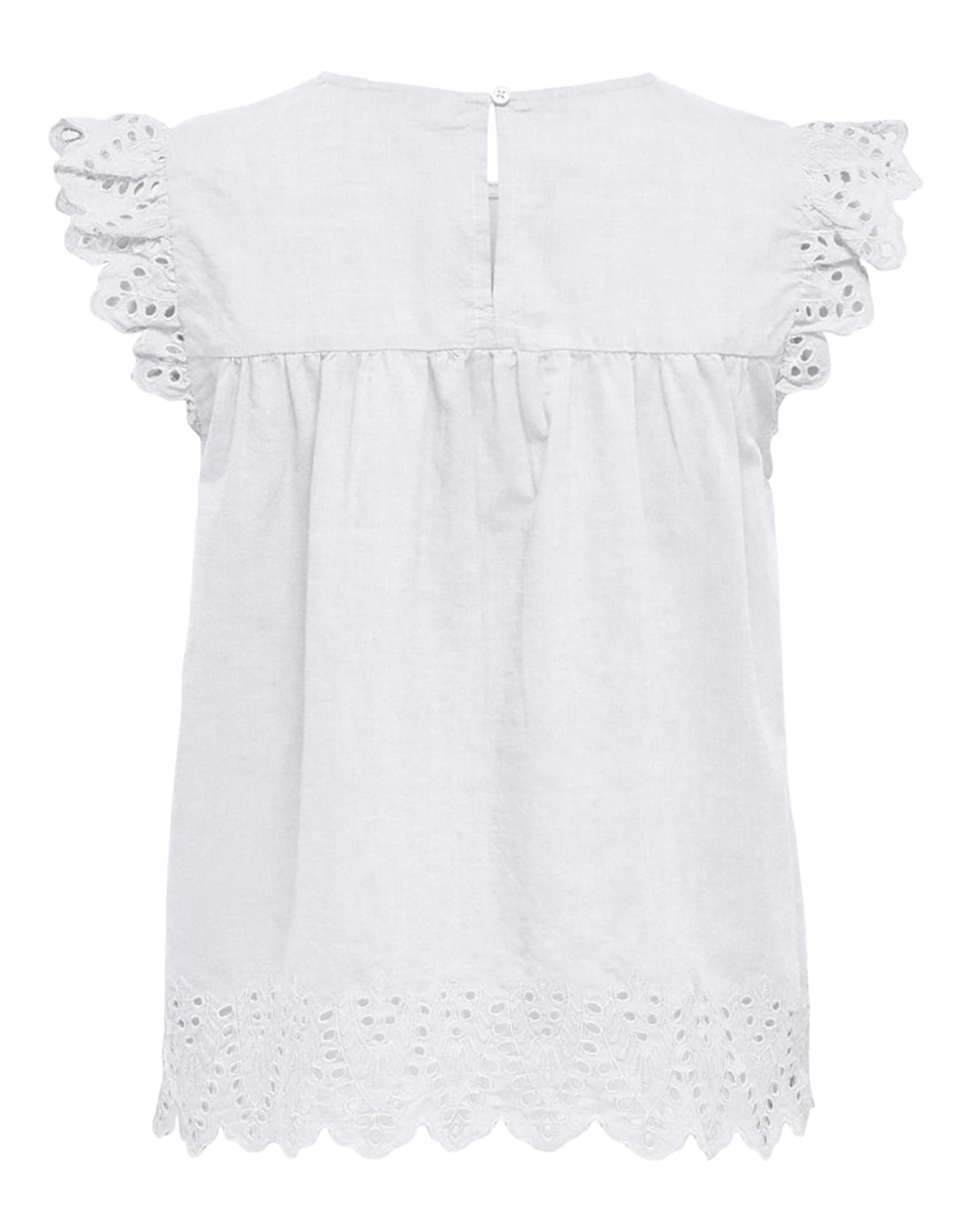 ONLY ONLTULUM EMB S/S TOP WVN