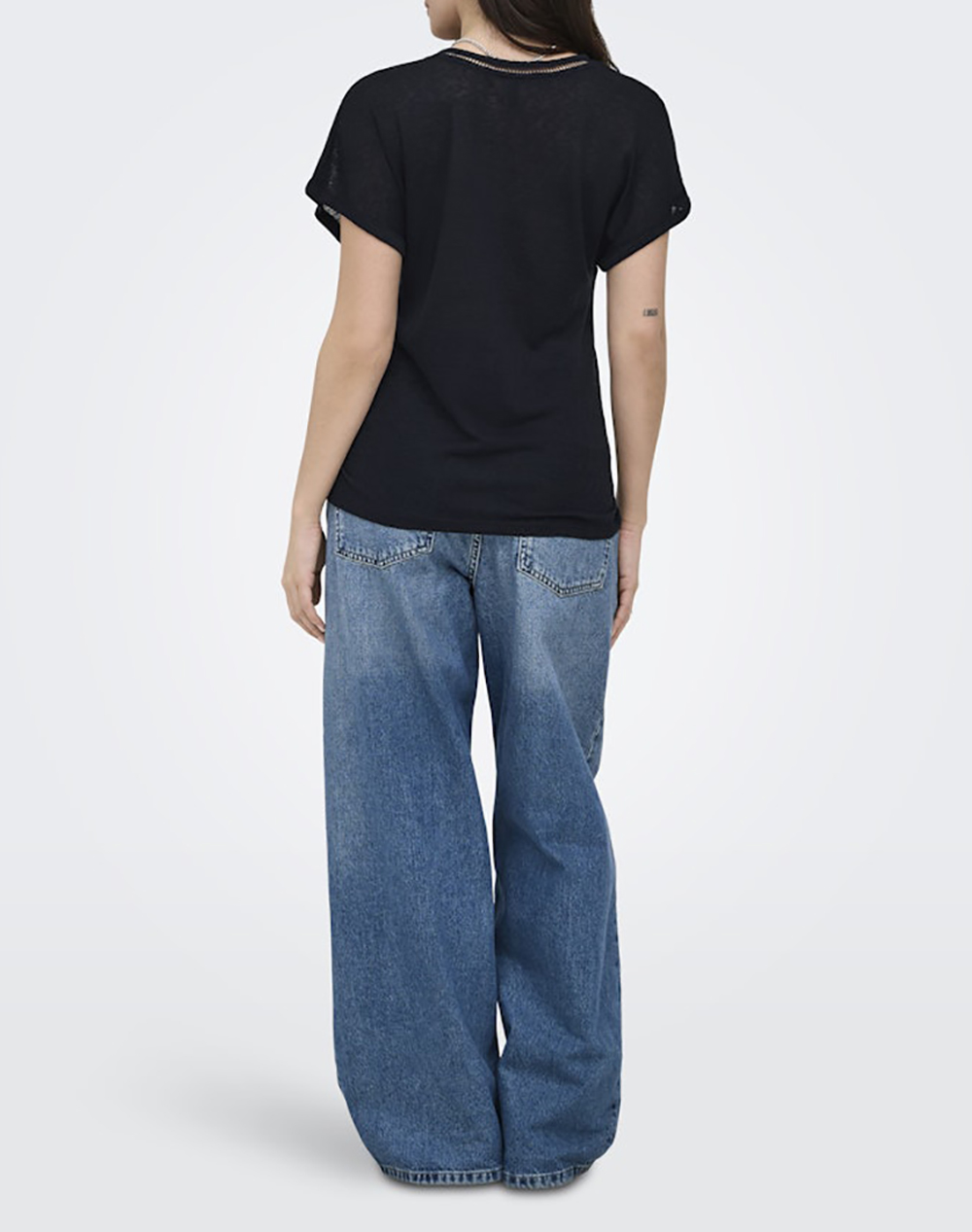 ONLY ONLPENNY S/S BATSLEEVE V-NECK TOP JRS