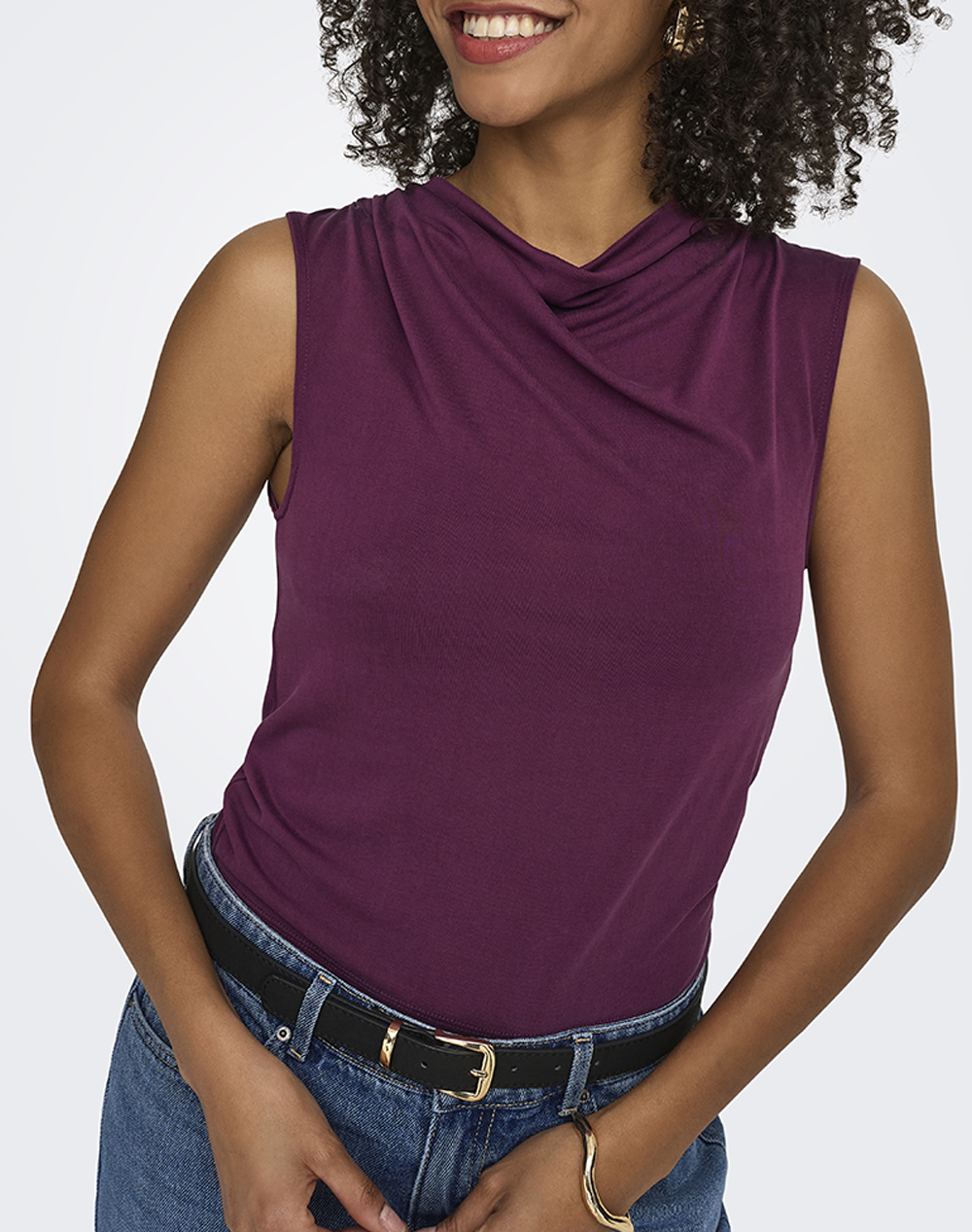 ONLY ONLHANNAH S/L WATERFALL TOP JRS