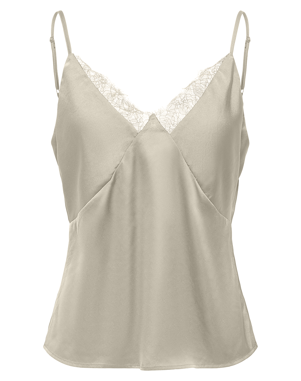 ONLY ONLFARAYA STRAP LACE SATIN TOP WVN