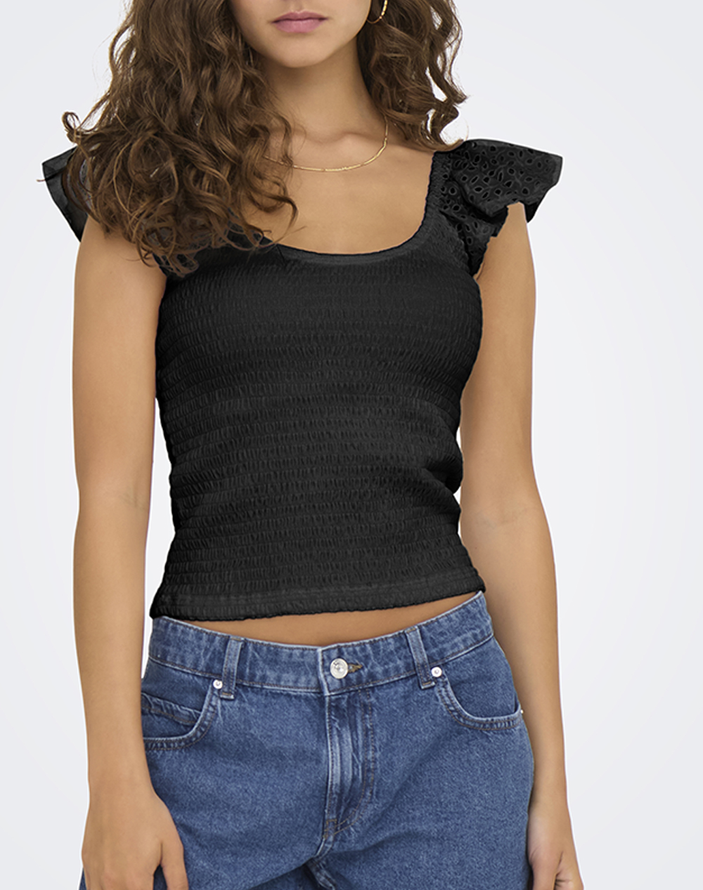 ONLY ONLMACY S/S O-NECK MIX TOP BOX JRS