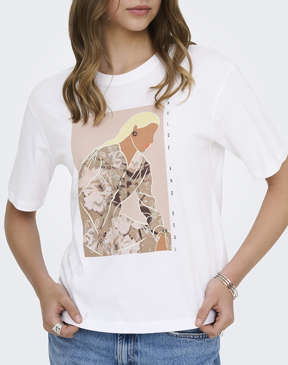 ONLY ONLSUSAN S/S PRINT TOP BOX JRS