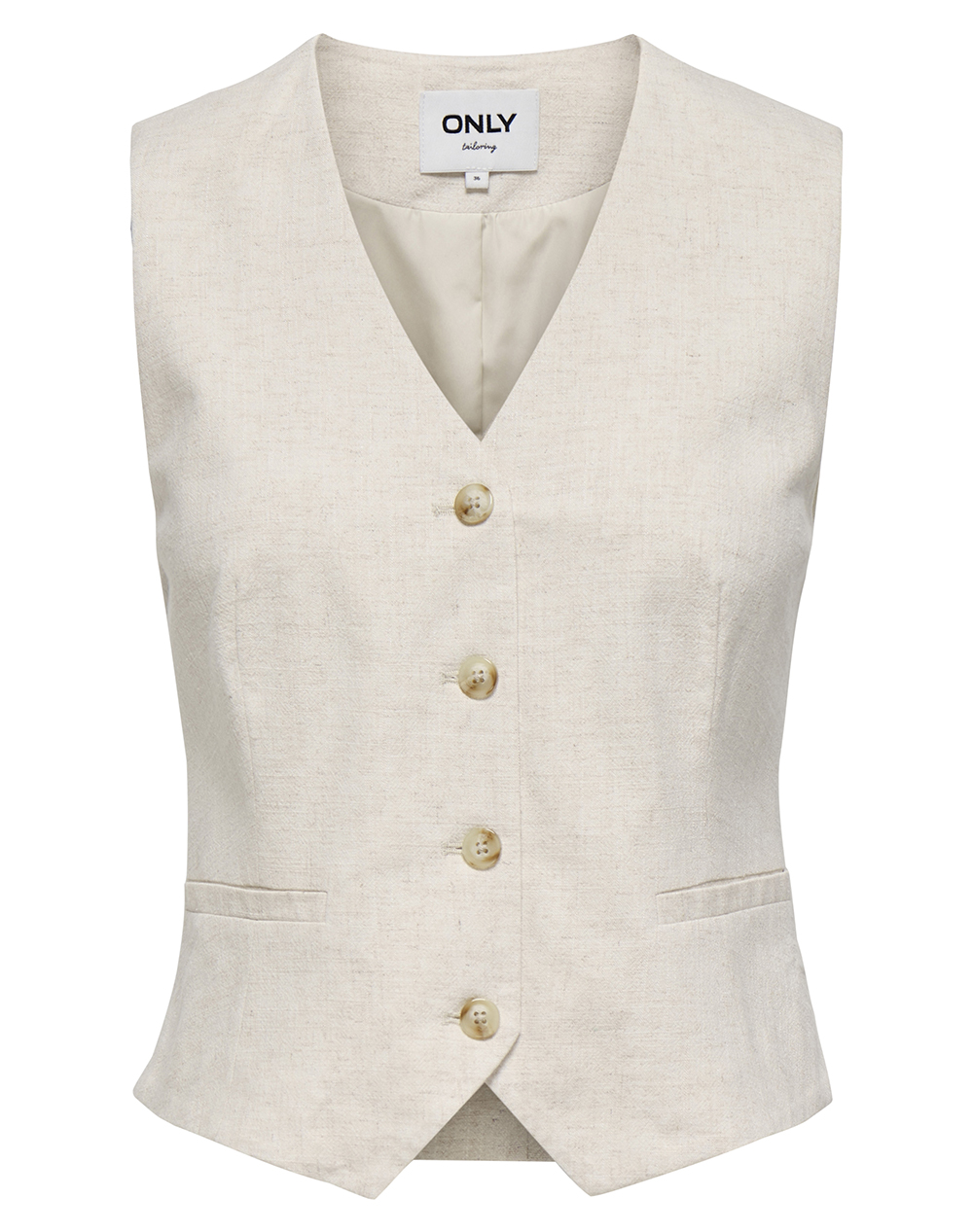 ONLY ONLSIESTA S/L LINEN BL VEST TLR