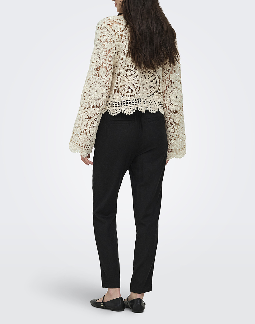 ONLY ONLWATERLY LS CROCHET TIE CARDIGAN KNT