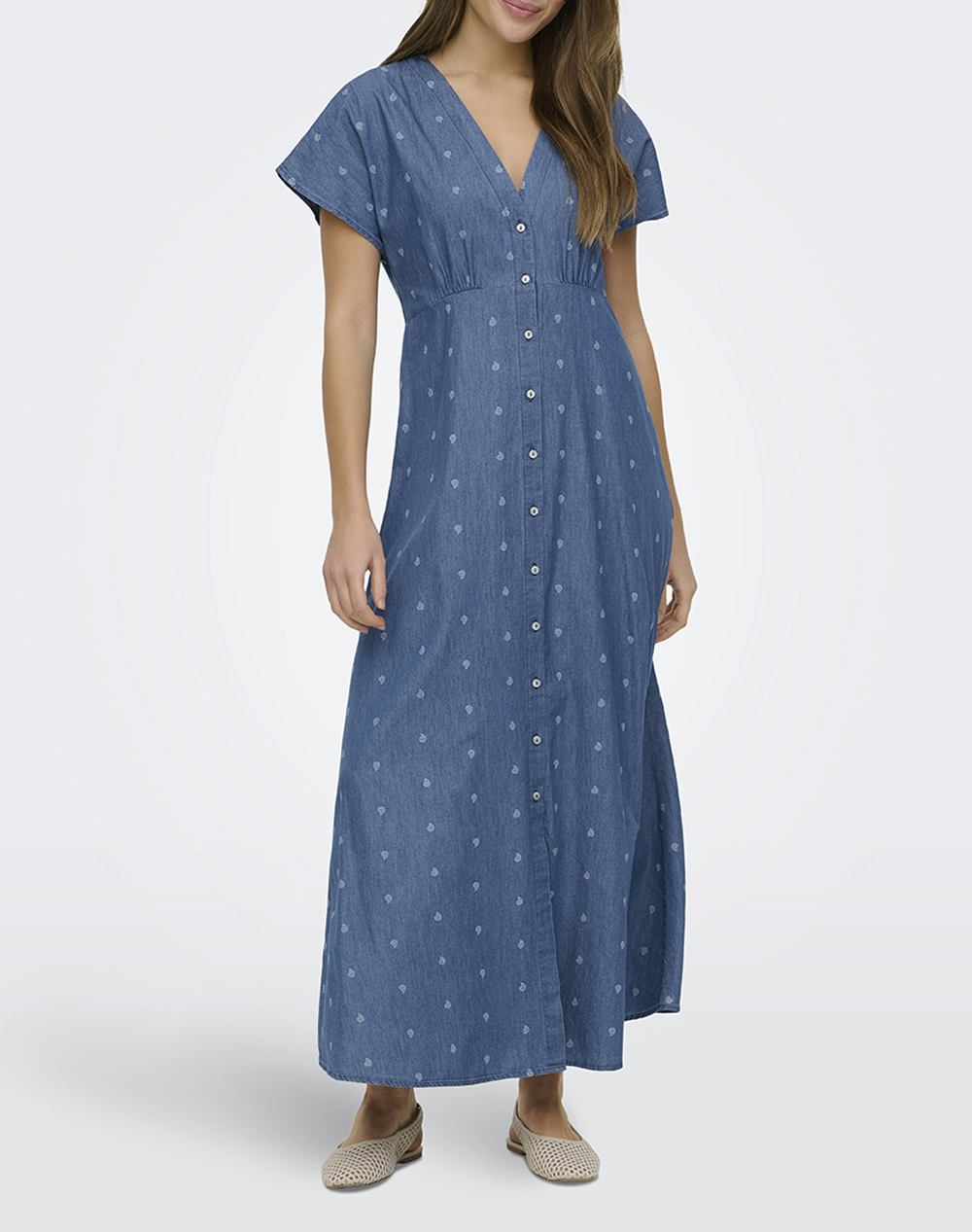 ONLY ONLNOVA AZURE LONG DRESS WVN