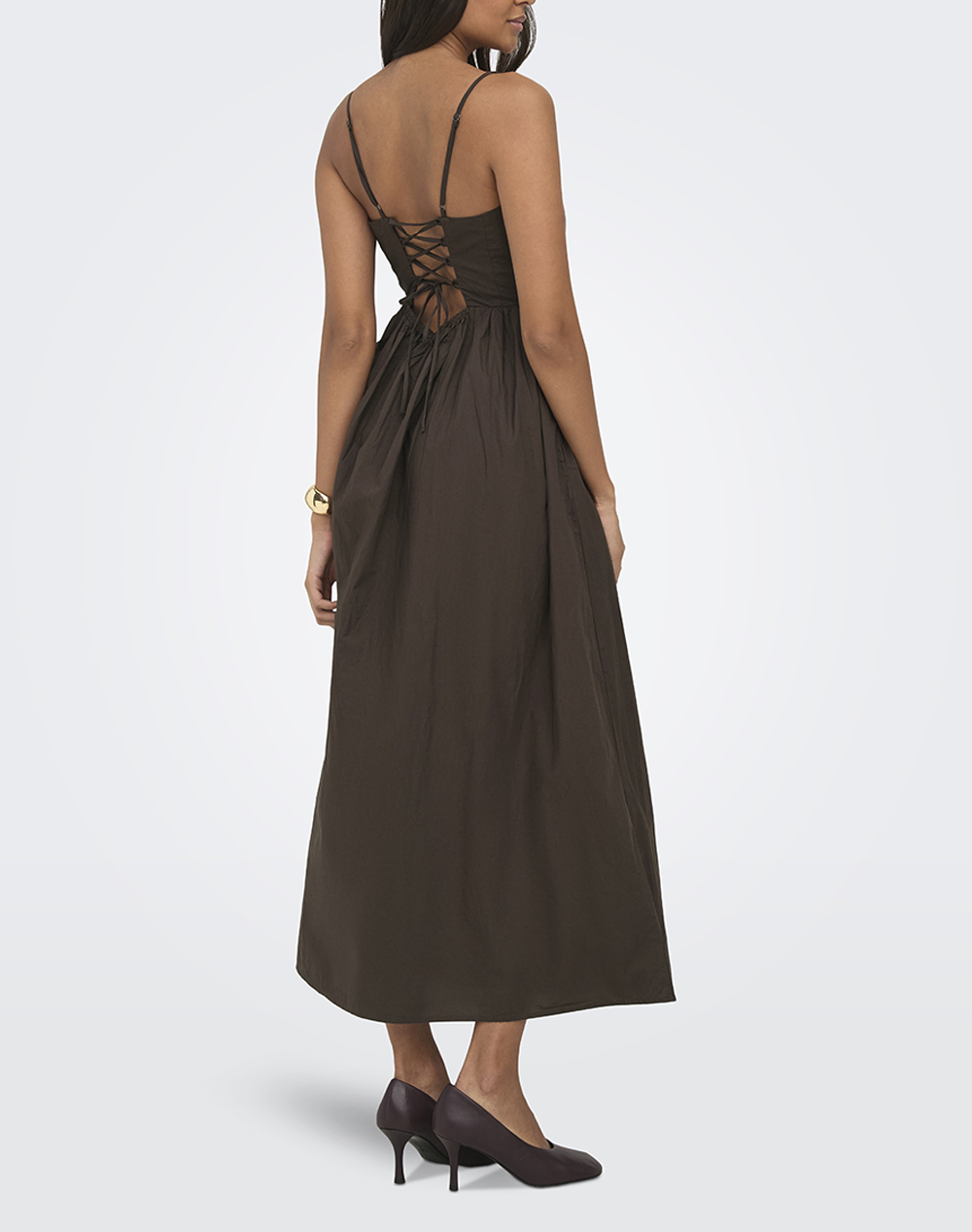 ONLY ONLLIKARA STRAP WAIST LONG DRESS WVN