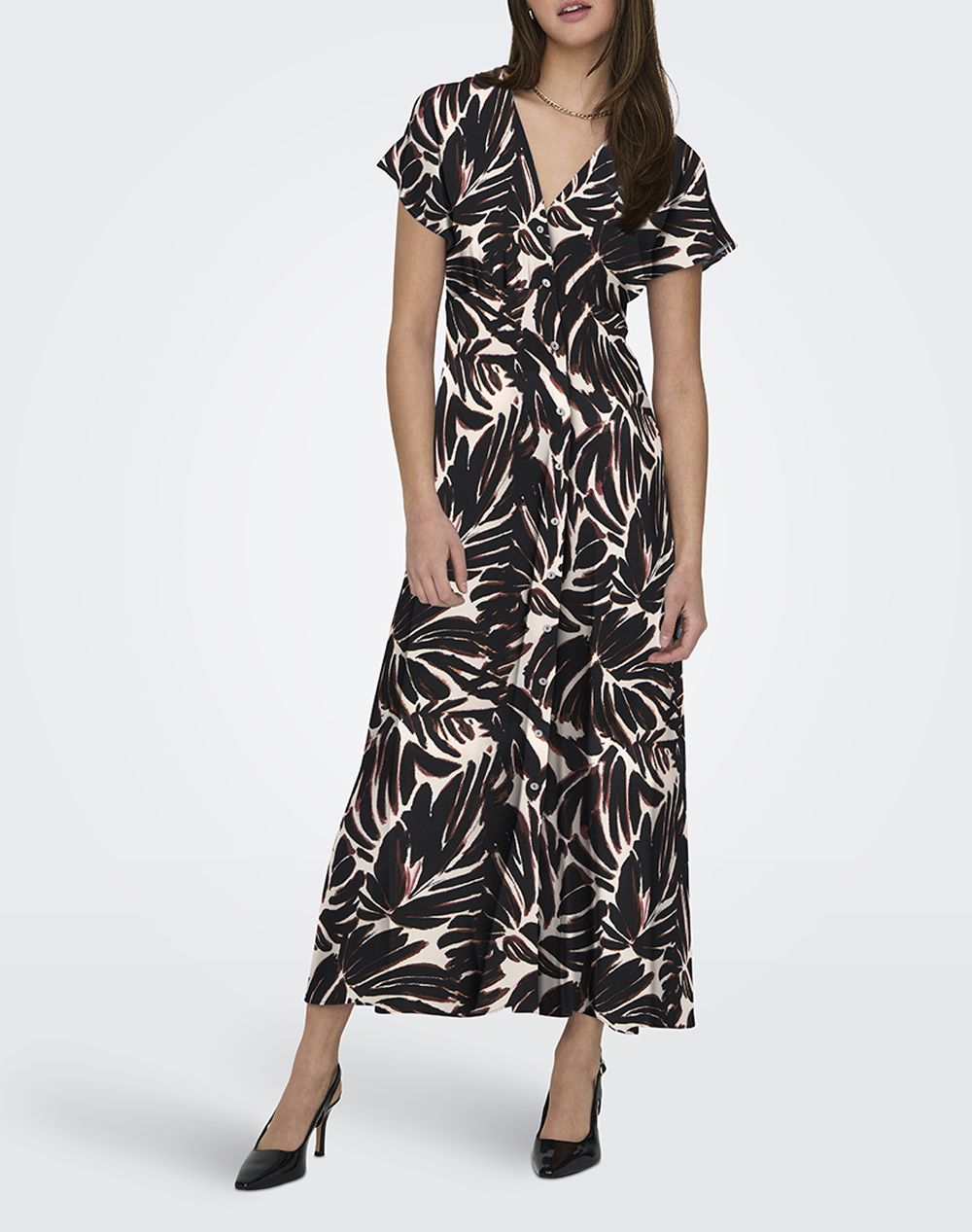 ONLY ONLNOVA LIFE VIS MOLLIE LONG DRESS WVN