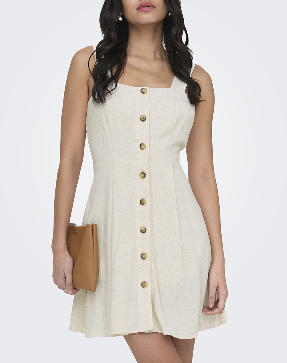 ONLY ONLSIESTA LINEN BL SHORT STRAP DRESS PNT