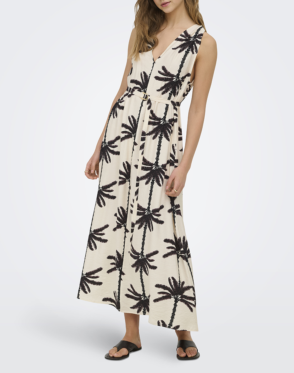 ONLY ONLPALIMA S/L LONG BELT DRESS WVN