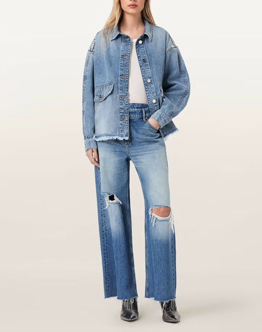 ALL SAINTS HETTIE STUD SHACKET