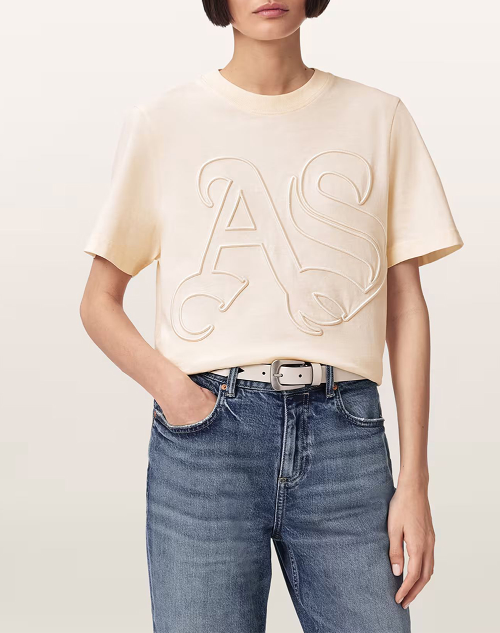 ALL SAINTS LISA EMBOS TEE