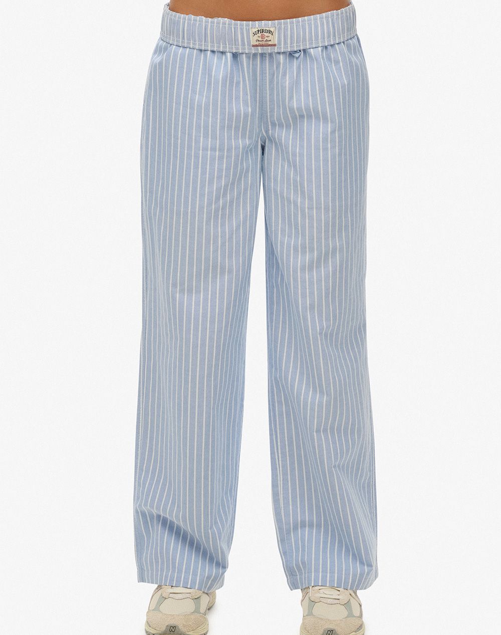 SUPERDRY D2 OVIN COTTON STRIPE ELASTIC TROUSER WOMENS TROUSERS