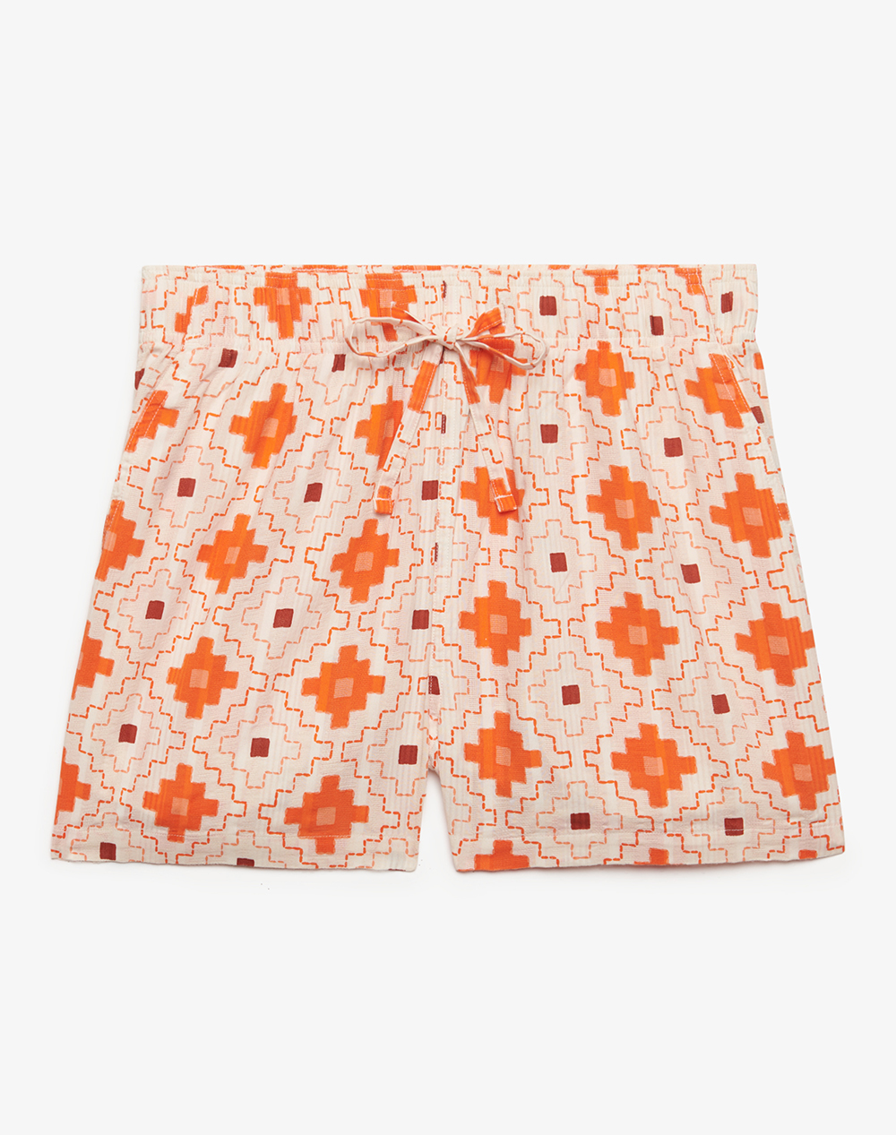 SUPERDRY D4 OVIN COTTON PRINTED BEACH SHORT WOMENS SHORTS