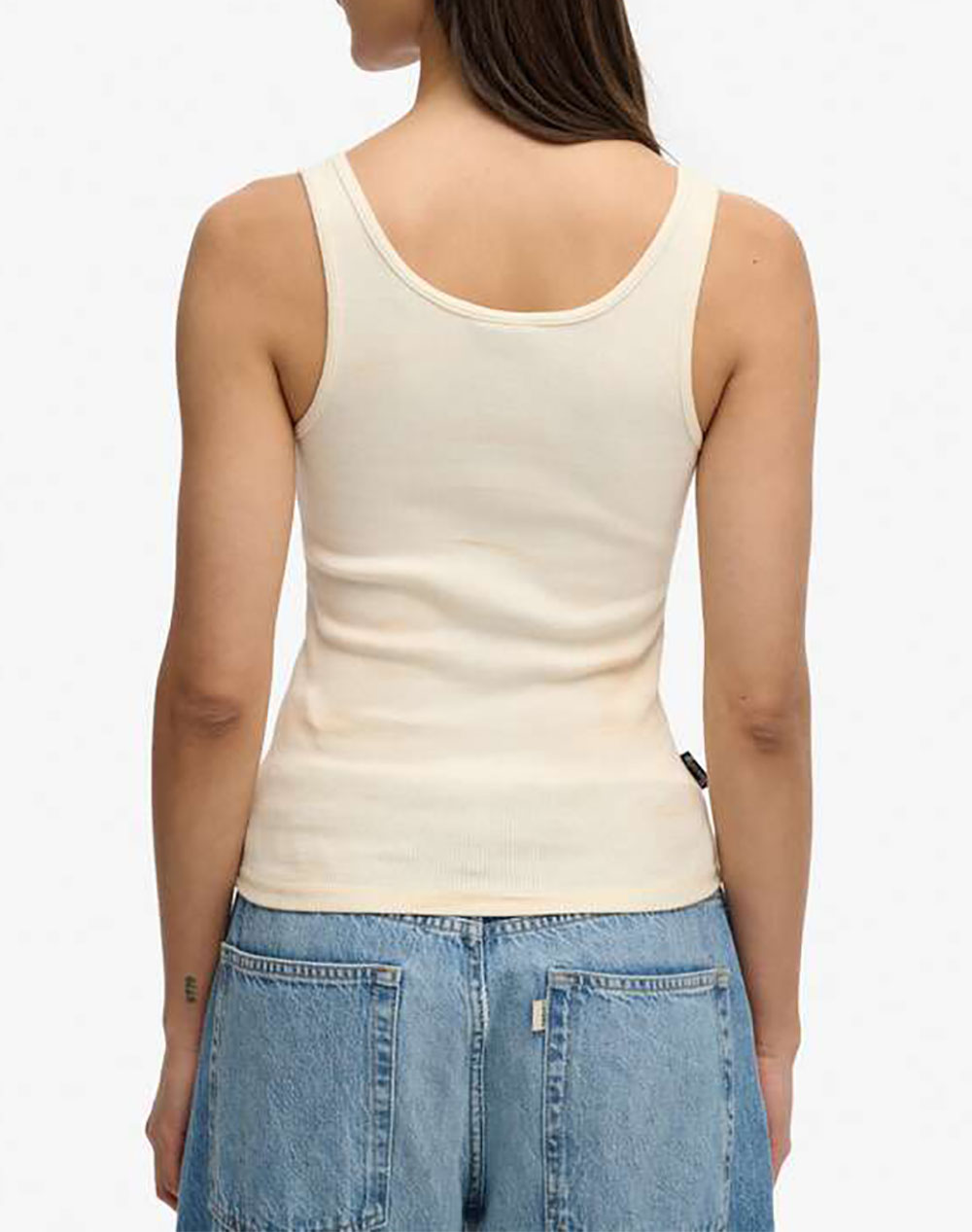 SUPERDRY D3 OVIN ESSENTIAL LOGO SCOOP VEST WOMENS BLOUSE