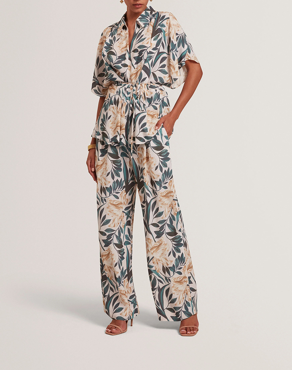 TED BAKER GRIESHA Printed Mid Rise Straight Leg Trouser